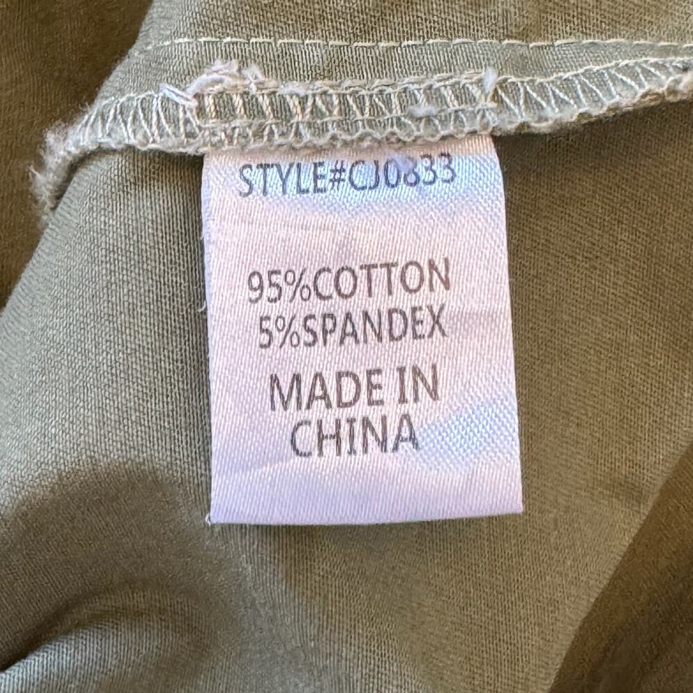 Cezele Olive Green Black Star Military Utility Jacket Size M - Picture 12 of 15